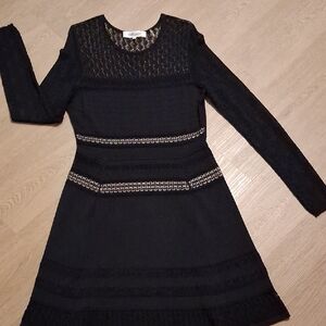 Diane Von Furstenberg Black Formal Dress Size Large Very Pretty Dress NWOT